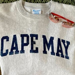 Cape May Sweatshirt, Champion brand, size medium. Brand new with tags.